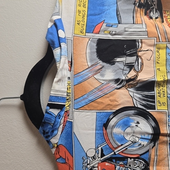 Vintage 90’s Harley Davidson Comic Book Strip Button Up-Size Large - Picture 8 of 14